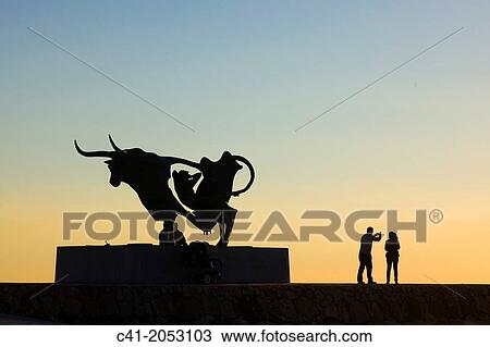 Stock Image - Pasifae statue. Vilanova i la Geltru. Spain.. Fotosearch