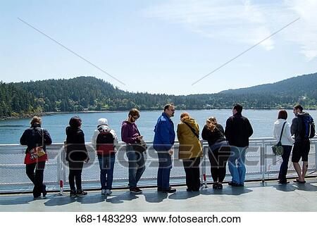 passengers on the deck of a BC Ferries ferry boat, in Active Pass, British Columbia, Canada View Large Photo Image Stock Image - passengers on the deck of a BC Ferries ferry boat, in Active Pass, British Columbia, Canada. Fotosearch