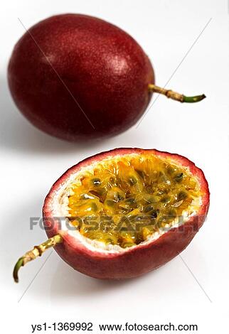 PASSION FRUIT passiflora edulis AGAINST WHITE BACKGROUND View Large Photo Image Stock Image - PASSION FRUIT passiflora edulis AGAINST WHITE BACKGROUND. Fotosearch
