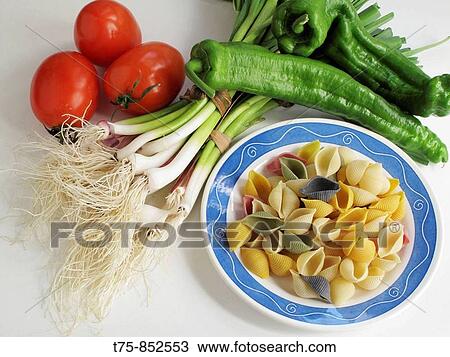 Pasta siciliana con verduras View Large Photo Image Stock Image - Pasta siciliana con verduras. Fotosearch