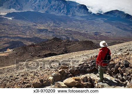 Path near summit of Teide Caldera Caadas del Teide below Teide National Park Tenerife Canary islands Spain View Large Photo Image Stock Photo - Path near summit of Teide Caldera Caadas del Teide below Teide National Park Tenerife Canary islands Spain. Fotosearch