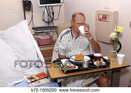 Patient Eating Hospital Food View Large Photo Image Stock Image - Patient Eating Hospital Food. Fotosearch