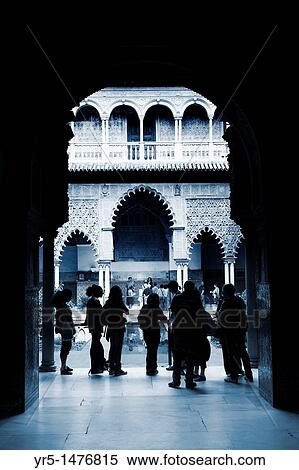 Patio de las Doncellas, Real Alcazar, Seville, Andalusia, Spain View Large Photo Image Stock Photography - Patio de las Doncellas, Real Alcazar, Seville, Andalusia, Spain. Fotosearch