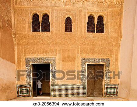 Patio del Mexuar o del Cuarto Dorado, gold room, Palace Comares, Nazaries palaces, Nasrid dynasty, Alhambra, Granada, Andalusia, Spain. View Large Photo Image Picture - Patio del Mexuar o del Cuarto Dorado, gold room, Palace Comares, Nazaries palaces, Nasrid dynasty, Alhambra, Granada, Andalusia, Spain.. Fotosearch