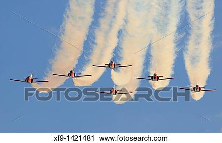 Patrulla? guila. Spanish Air Force Aerobatic Team. View Large Photo Image Stock Image - Patrulla? guila. Spanish Air Force Aerobatic Team.. Fotosearch