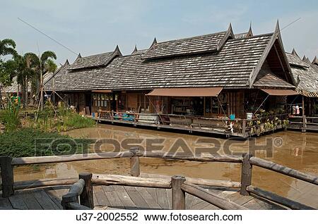 Stock Image - Pattaya Floating Market, Thailand. Fotosearch