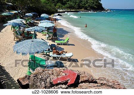 Stock Photograph - Pattaya (Thailand), beach at Koh Larn island. Fotosearch