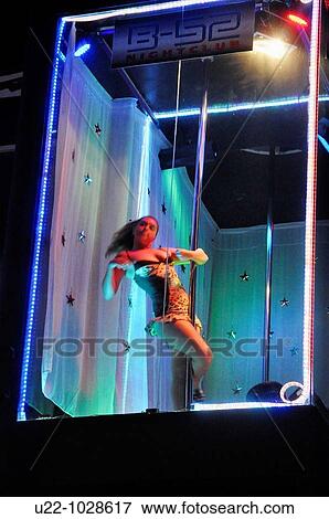 Stock Photo - Pattaya (Thailand): Russian dancer in a Russian go-go bar along the Walking Street. Fotosearch