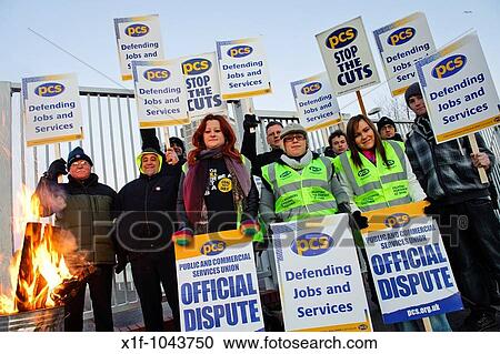 PCS Public and Commercial Services union members on strike, picketing welsh civil service offices, Cardiff, March 8 2010 View Large Photo Image Stock Image - PCS Public and Commercial Services union members on strike, picketing welsh civil service offices, Cardiff, March 8 2010. Fotosearch