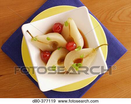 Pears in a mint sauce. View Large Photo Image Stock Photo - Pears in a mint sauce.. Fotosearch