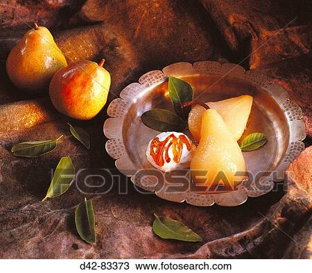 Pears on plate View Large Photo Image Stock Image - Pears on plate. Fotosearch