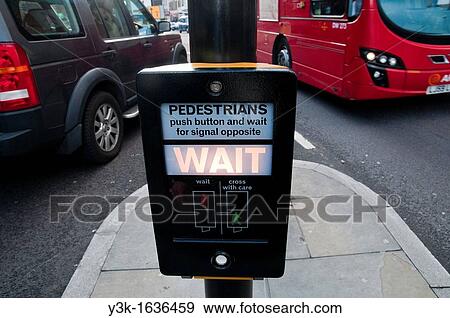 pedestrian signal amongst the traffic. View Large Photo Image Stock Photo - pedestrian signal amongst the traffic.. Fotosearch
