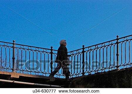 Stock Photo - Pedestrian walkway. Sant Cugat del Vall? s. Barcelona province. Spain. Fotosearch