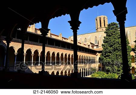 Pedralbes Monastery cloister. Gothic style, 14th century. Barcelona, Catalonia, Spain, Europe. View Large Photo Image Stock Image - Pedralbes Monastery cloister. Gothic style, 14th century. Barcelona, Catalonia, Spain, Europe.. Fotosearch