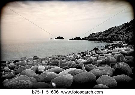 Peeble beach View Large Photo Image Stock Photograph - Peeble beach. Fotosearch