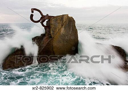 ? Peine del Viento?, Donostia, Gipuzkoa, Basque Country, Spain View Large Photo Image Stock Image - ? Peine del Viento?, Donostia, Gipuzkoa, Basque Country, Spain. Fotosearch