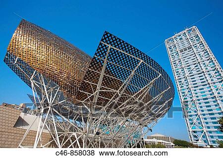 ? Peix? (fish) sculpture by Frank O. Gehry at Port Olimpic, Barcelona. Catalonia, Spain View Large Photo Image Stock Photo - ? Peix? (fish) sculpture by Frank O. Gehry at Port Olimpic, Barcelona. Catalonia, Spain. Fotosearch