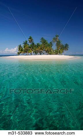 Stock Image - Pelican Cay. San Blas Islands, Panama. Fotosearch