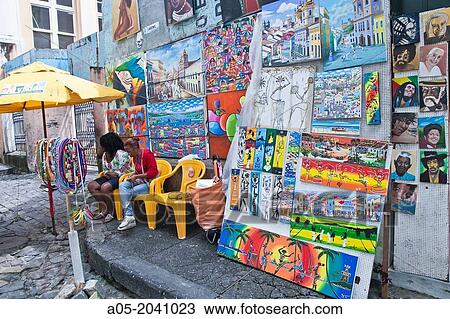 Pelourinho, Salvador, Bahia, Brazil. View Large Photo Image Stock Image - Pelourinho, Salvador, Bahia, Brazil.. Fotosearch