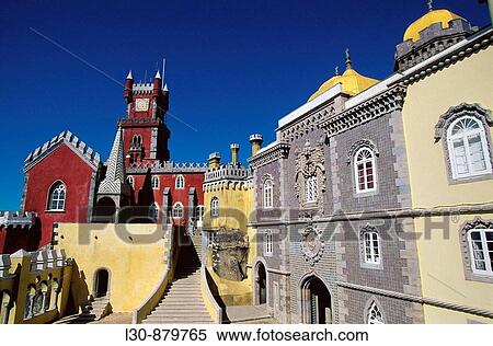 Stock Photography - Pena National Palace, Sintra, Portugal. Fotosearch