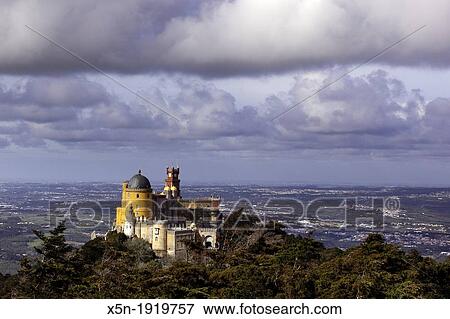 Stock Photo - Pena Palace, Sintra Natural Park, Portugal, Europe. Fotosearch