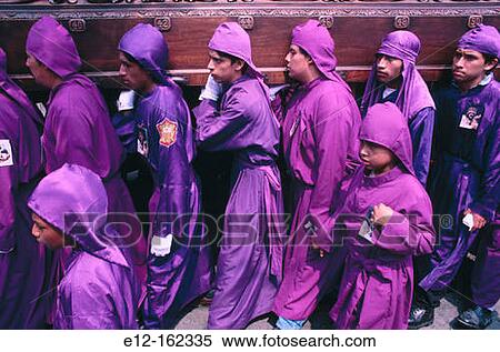 Penitents during Holy Week procession. Antigua Guatemala. Guatemala View Large Photo Image Stock Photography - Penitents during Holy Week procession. Antigua Guatemala. Guatemala. Fotosearch