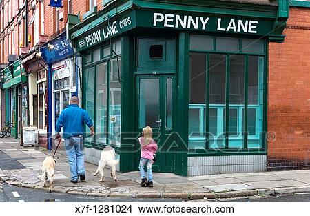 Penny Lane Liverpool England UK View Large Photo Image Picture - Penny Lane Liverpool England UK. Fotosearch