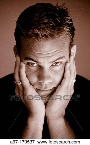 Stock Photo - Pensive man. Fotosearch