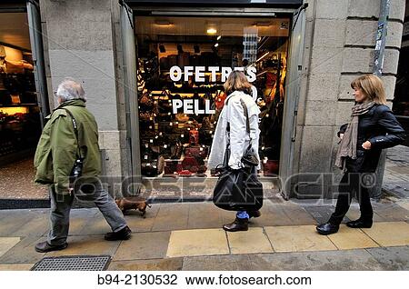 People and shop with discounts, Carrer Ferran street, Gothic area, Ciutat Vella district, Barcelona, Catalonia, Spain View Large Photo Image Stock Image - People and shop with discounts, Carrer Ferran street, Gothic area, Ciutat Vella district, Barcelona, Catalonia, Spain. Fotosearch