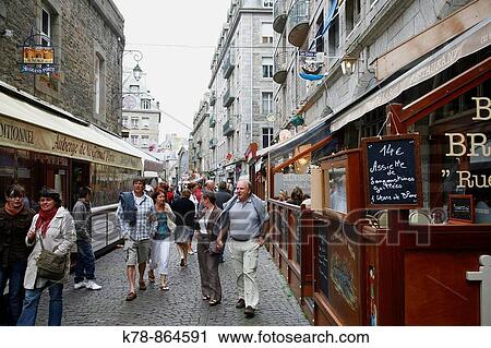 People at the old town of Saint Malo, Brittany, France View Large Photo Image Stock Image - People at the old town of Saint Malo, Brittany, France. Fotosearch