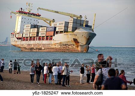 People come to Saler for vessels stranded on the sand, El Saler, Valencia, Spain, Europe View Large Photo Image Stock Photo - People come to Saler for vessels stranded on the sand, El Saler, Valencia, Spain, Europe. Fotosearch