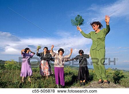 Stock Photo - People dancing, Amberd. Armenia. Fotosearch