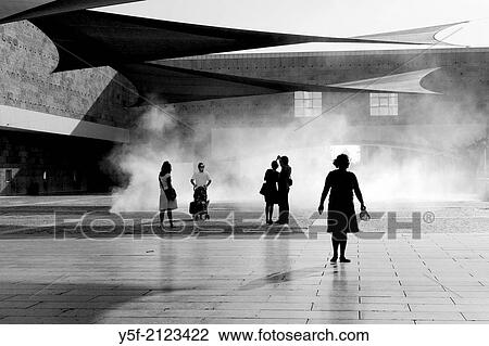 People enjoying the water vapour clouds and the shades at Centro Cultural Bel? m on a summer day. View Large Photo Image Stock Image - People enjoying the water vapour clouds and the shades at Centro Cultural Bel? m on a summer day.. Fotosearch