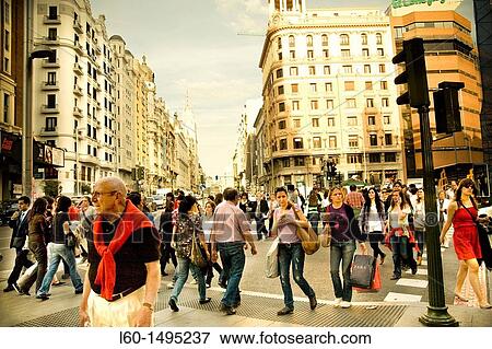 People in Callao square, Madrid, Spain View Large Photo Image Stock Photo - People in Callao square, Madrid, Spain. Fotosearch