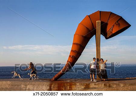 People in Caracola, conch, by Moncho Amigo, Corua city, Galicia, Spain. View Large Photo Image Stock Photo - People in Caracola, conch, by Moncho Amigo, Corua city, Galicia, Spain.. Fotosearch