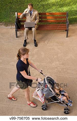 Stock Photography - People in park. Fotosearch
