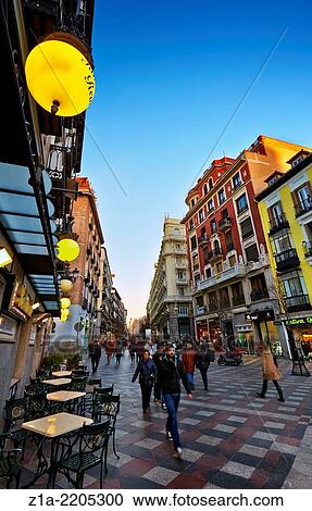 People passing by Arenal street. Madrid. Spain. View Large Photo Image Stock Image - People passing by Arenal street. Madrid. Spain.. Fotosearch