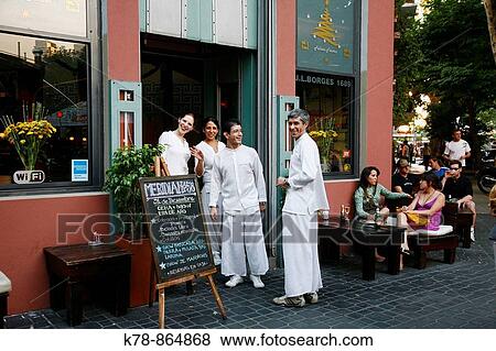 People sitting outside the Meridian 58 restaurant in the trendy area of Palermo Viejo known as Soho Buenos Aires, Argentina View Large Photo Image Stock Photo - People sitting outside the Meridian 58 restaurant in the trendy area of Palermo Viejo known as Soho Buenos Aires, Argentina. Fotosearch