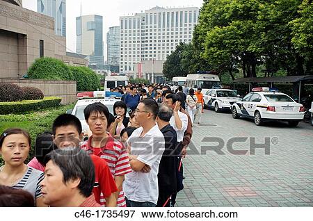 People waiting on a queue to enter the Shanghai Museum, Renmin Guangchang, People's Square, Shanghai, China. View Large Photo Image Stock Photo - People waiting on a queue to enter the Shanghai Museum, Renmin Guangchang, People's Square, Shanghai, China.. Fotosearch