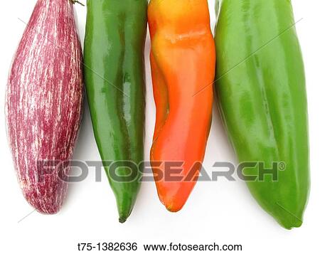 Peppers and eggplant View Large Photo Image Stock Photograph - Peppers and eggplant. Fotosearch