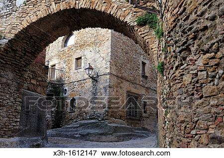 Peratallada, small fortified medieval town in the municipality of Forallac Province of Girona Autonomous community of Catalonia, Spain, Europe View Large Photo Image Stock Photo - Peratallada, small fortified medieval town in the municipality of Forallac Province of Girona Autonomous community of Catalonia, Spain, Europe. Fotosearch