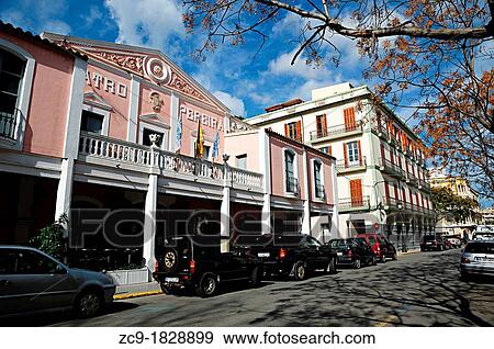 Stock Photo - Pereira theater in Ibiza town Ibiza, Balearic Islands, Spain. Fotosearch