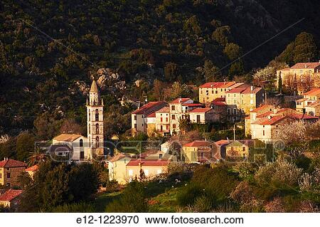 Peri village, South Corsica, Corsica, France View Large Photo Image Stock Image - Peri village, South Corsica, Corsica, France. Fotosearch