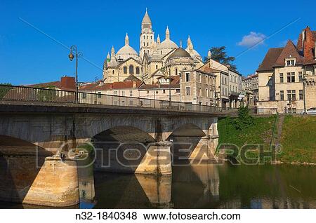 Perigueux, Isle River, Saint Front Cathedral, Pilgrimage way to Santiago de Compostela, UNESCO World Heritage site, Perigord Blanc, Dordogne, Aquitaine, France, Europe View Large Photo Image Stock Photo - Perigueux, Isle River, Saint Front Cathedral, Pilgrimage way to Santiago de Compostela, UNESCO World Heritage site, Perigord Blanc, Dordogne, Aquitaine, France, Europe. Fotosearch