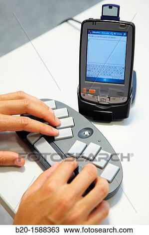 Person labeling a music CD using the braille BlueType keyboard View Large Photo Image Stock Image - Person labeling a music CD using the braille BlueType keyboard. Fotosearch