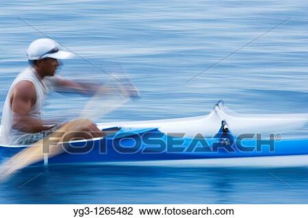person rows outrigger canoe, Morea, Tahiti View Large Photo Image Stock Image - person rows outrigger canoe, Morea, Tahiti. Fotosearch