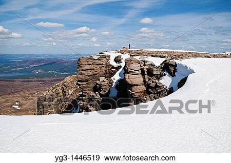 Person stands in distance on summit of Cairn Lochan in the Cairngorms, Scotland View Large Photo Image Stock Photo - Person stands in distance on summit of Cairn Lochan in the Cairngorms, Scotland. Fotosearch