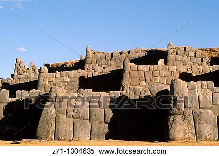 Peru, Cuzco, Sacsayhuaman Inca ruins, View Large Photo Image Stock Photography - Peru, Cuzco, Sacsayhuaman Inca ruins,. Fotosearch
