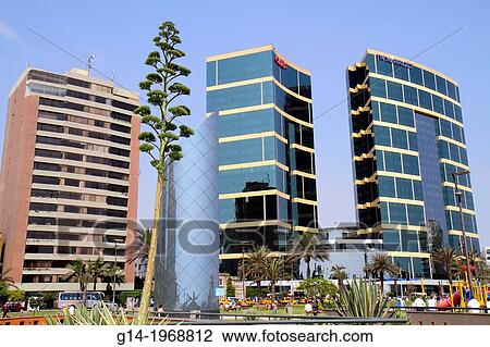 Peru, Lima, Miraflores, Malecon de la Reserva, Parque Salazar, urban park, JW Marriott, five-star hotel, chain, luxury, office tower, building, Arquitectonica, architecture, landscaping,. View Large Photo Image Stock Image - Peru, Lima, Miraflores, Malecon de la Reserva, Parque Salazar, urban park, JW Marriott, five-star hotel, chain, luxury, office tower, building, Arquitectonica, architecture, landscaping,.. Fotosearch