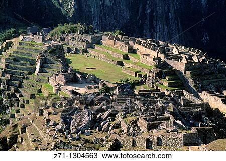 Peru, Machu Picchu, Inca ruins, mountain landscape, View Large Photo Image Stock Image - Peru, Machu Picchu, Inca ruins, mountain landscape,. Fotosearch